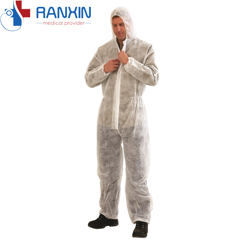Disposable PP coverall   with hood 